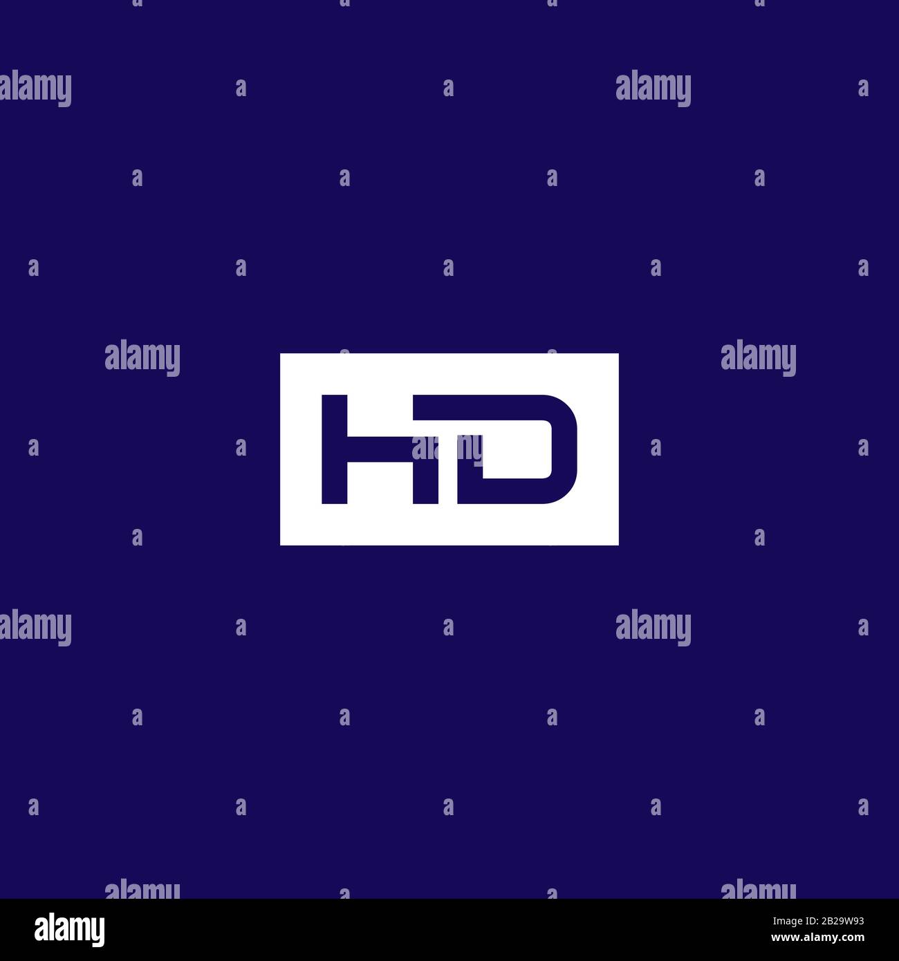 astratto hd logo, pulito e moderno hd sigle logo Illustrazione Vettoriale