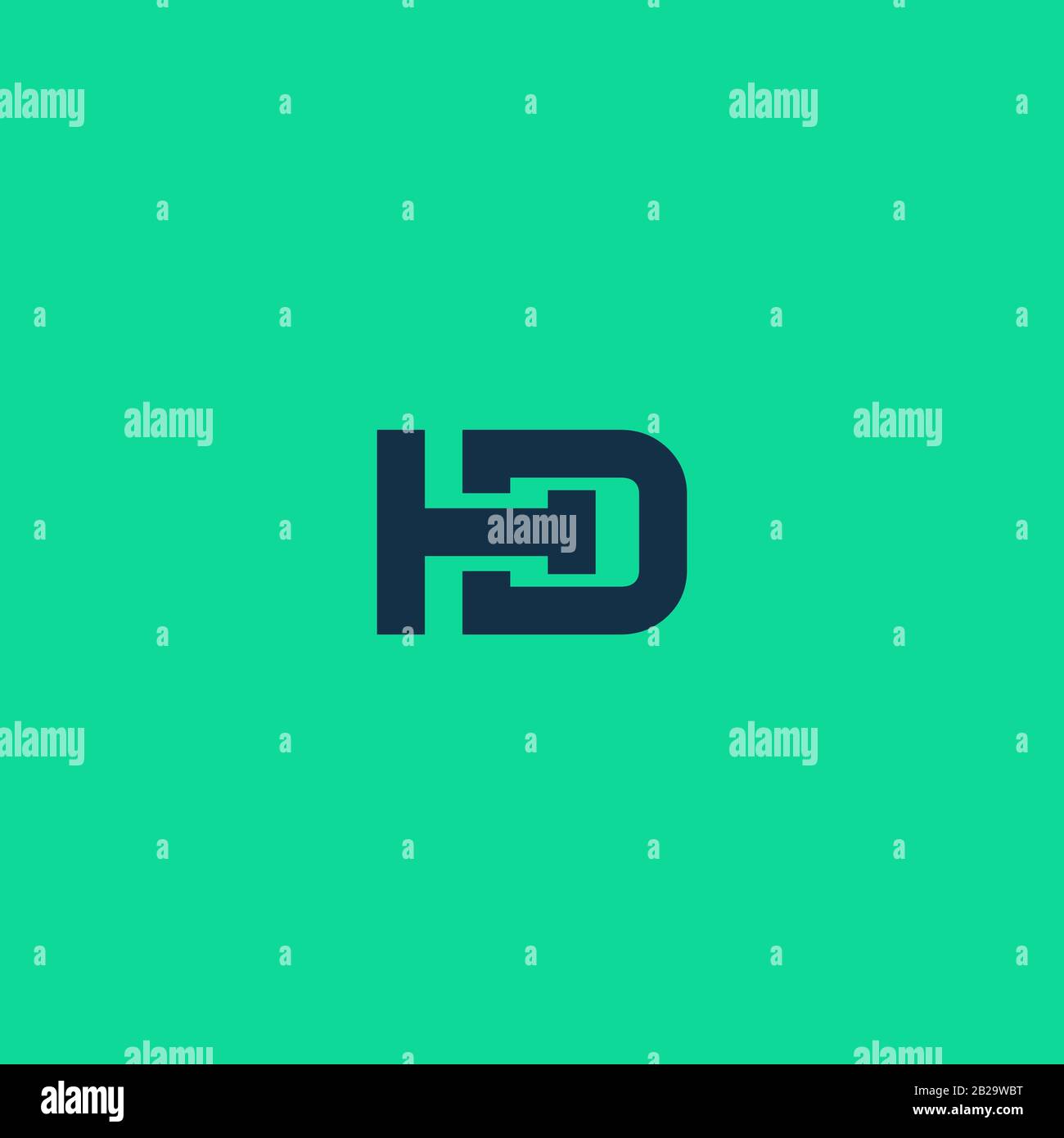 astratto hd logo, pulito e moderno hd sigle logo Illustrazione Vettoriale