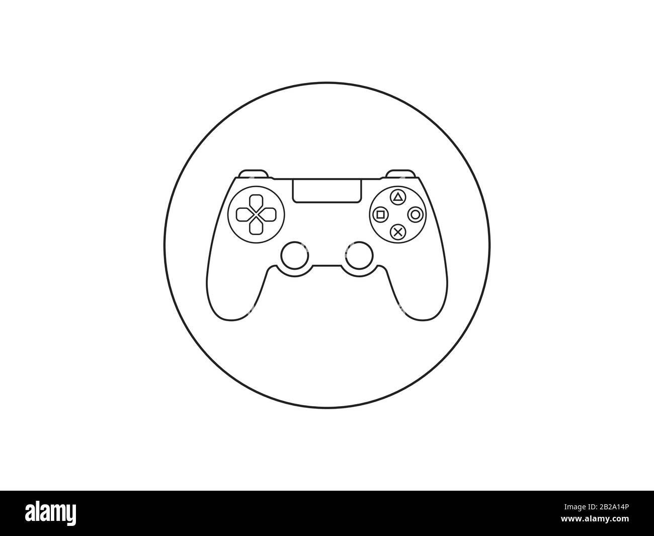 Centralina, icona joystick. Illustrazione vettoriale, design piatto. Illustrazione Vettoriale