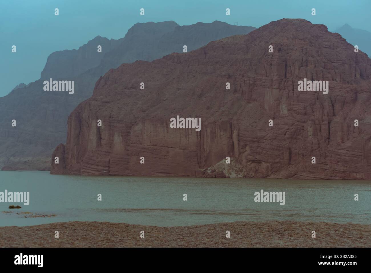 Paesaggio del fiume giallo, Cina al mattino Foto Stock