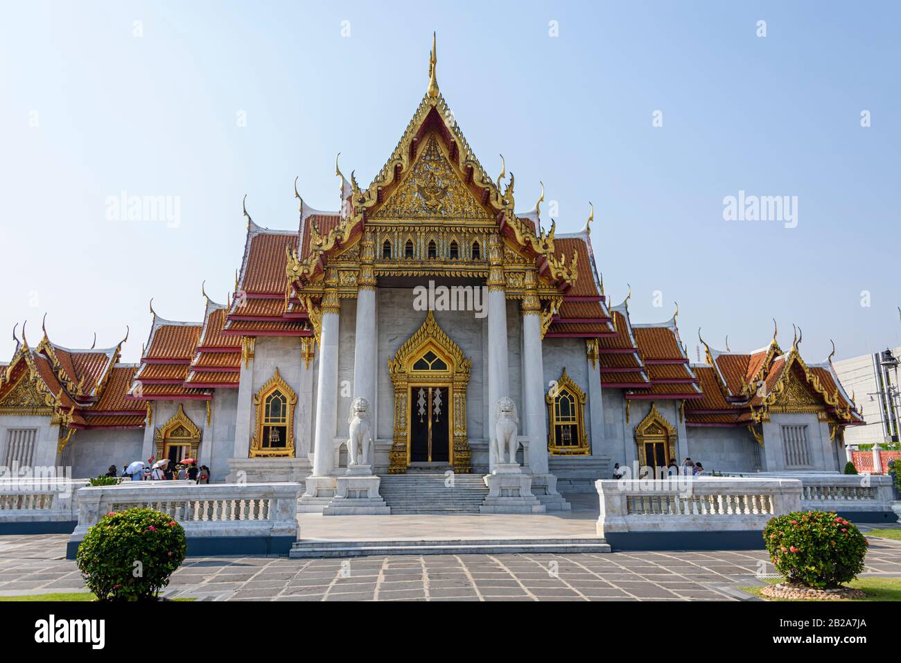 Il Wat Benchamabophit (il tempio in marmo), Bangkok, Thailandia Foto Stock