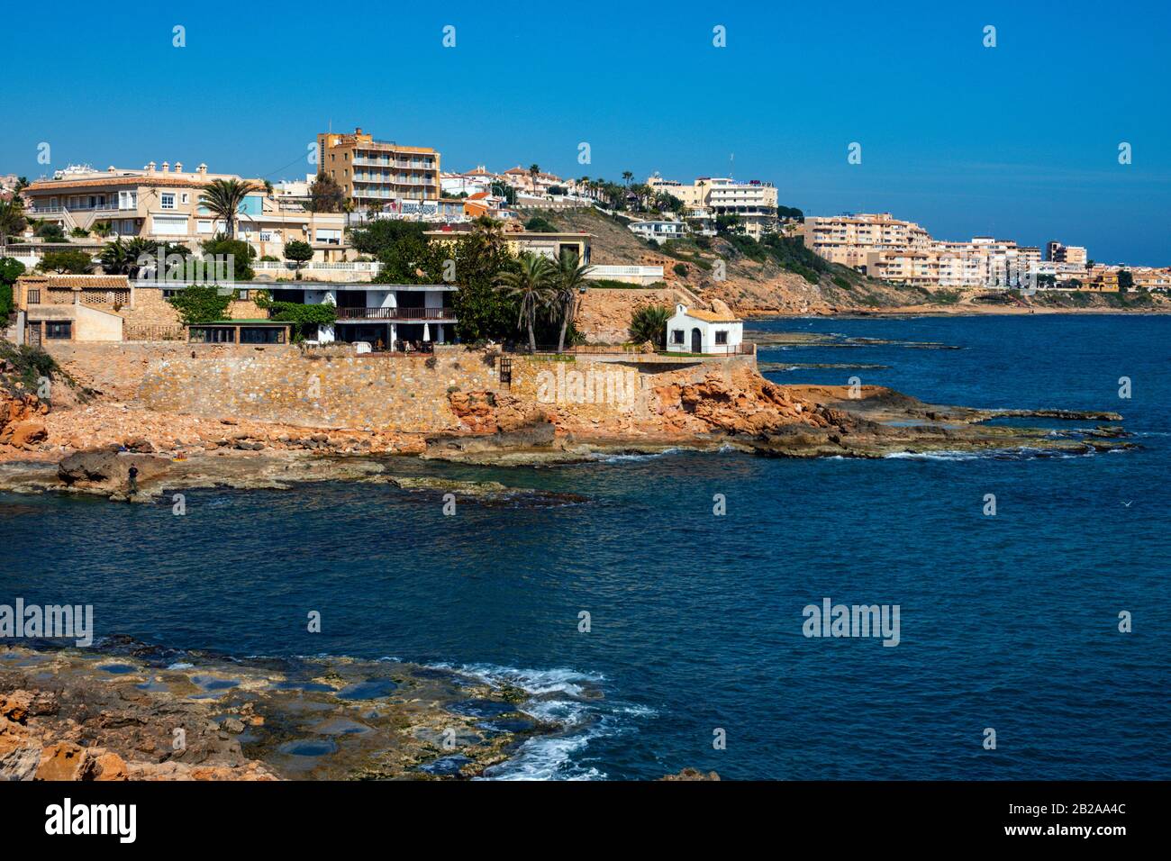 Appartamenti sulla costa mediterranea a Torrevieja, Costa Blanca, Spagna Foto Stock