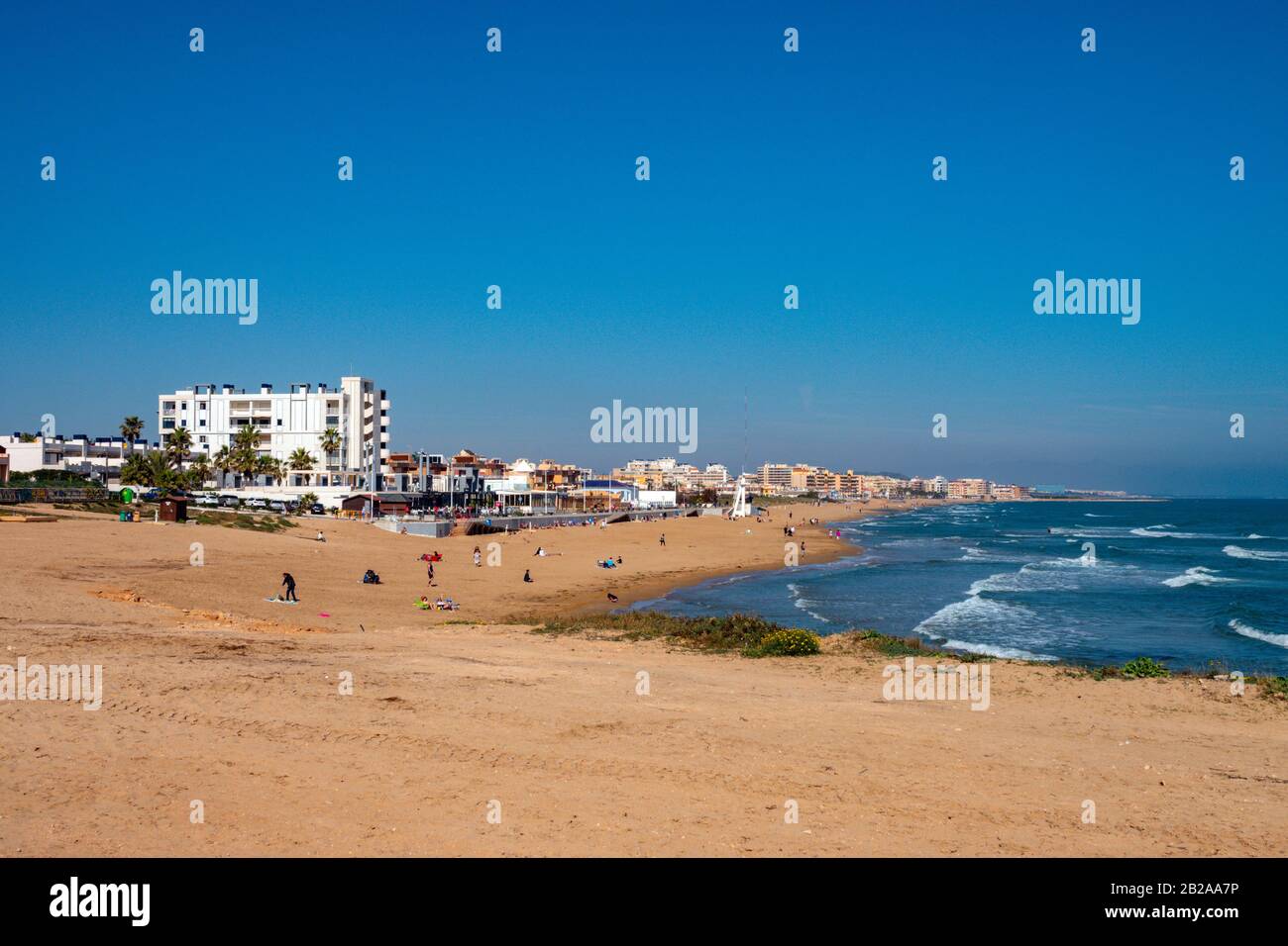 Appartamenti sulla costa mediterranea a Torrevieja, Costa Blanca, Spagna Foto Stock