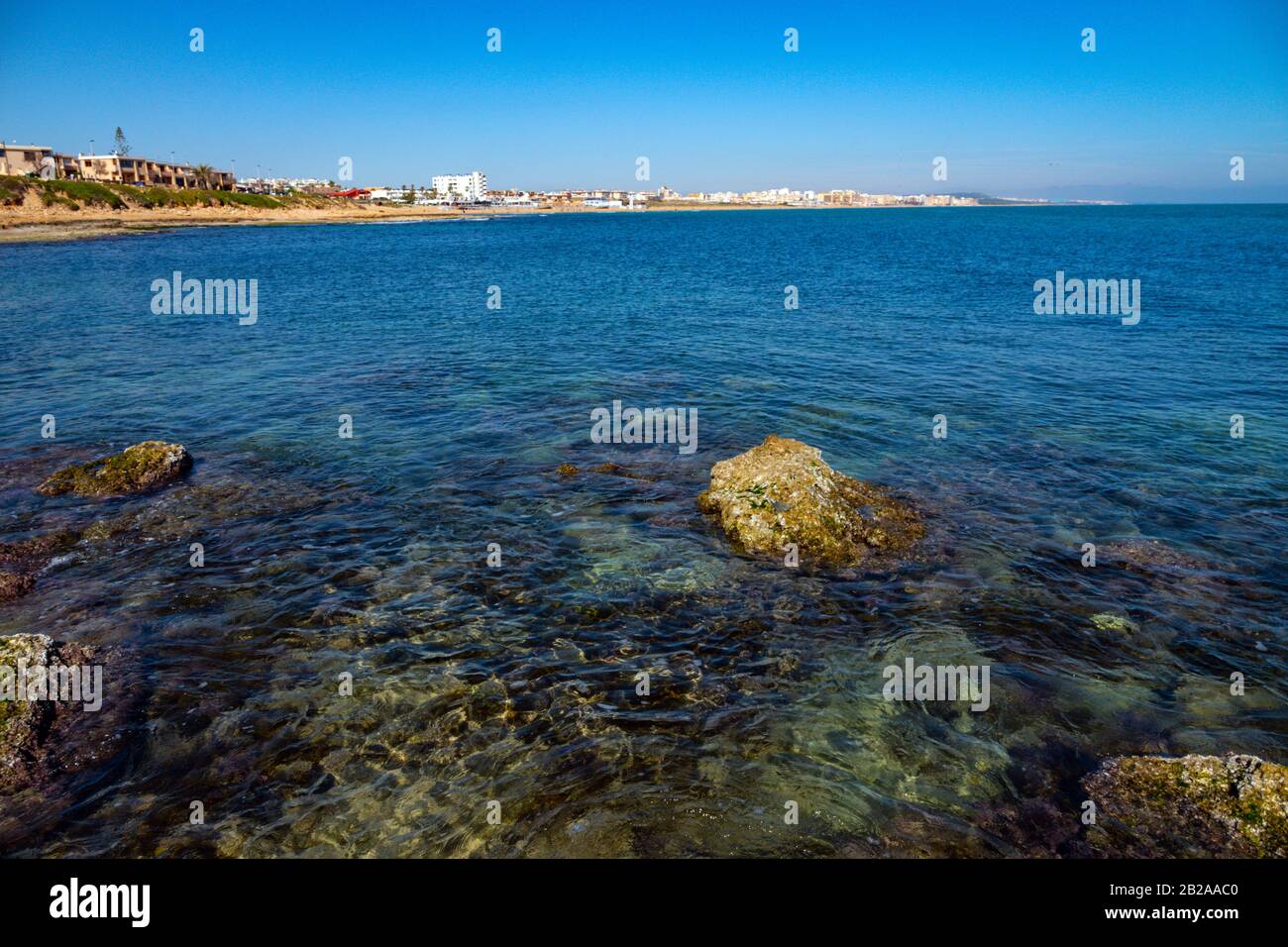 Appartamenti sulla costa mediterranea a Torrevieja, Costa Blanca, Spagna Foto Stock