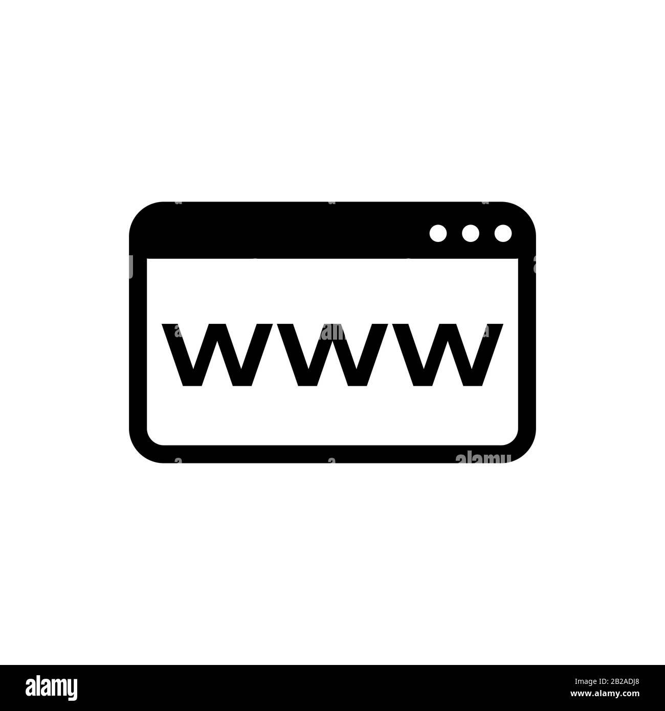 Icona rete www. Simbolo dell'indirizzo http Internet. Illustrazione Vettoriale