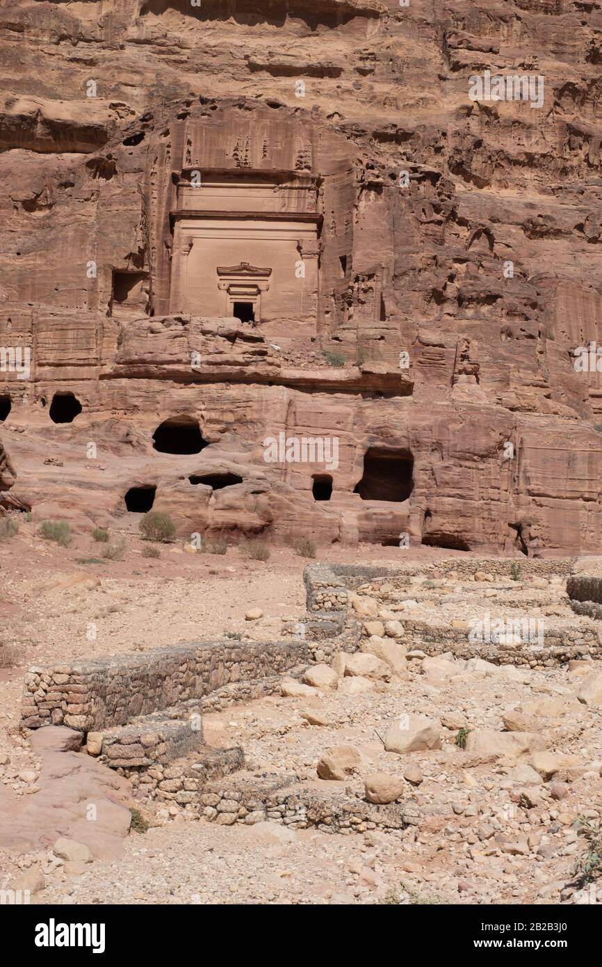 Rovine di Petra, mondo patrimonio UNESCO, Giordania Foto Stock