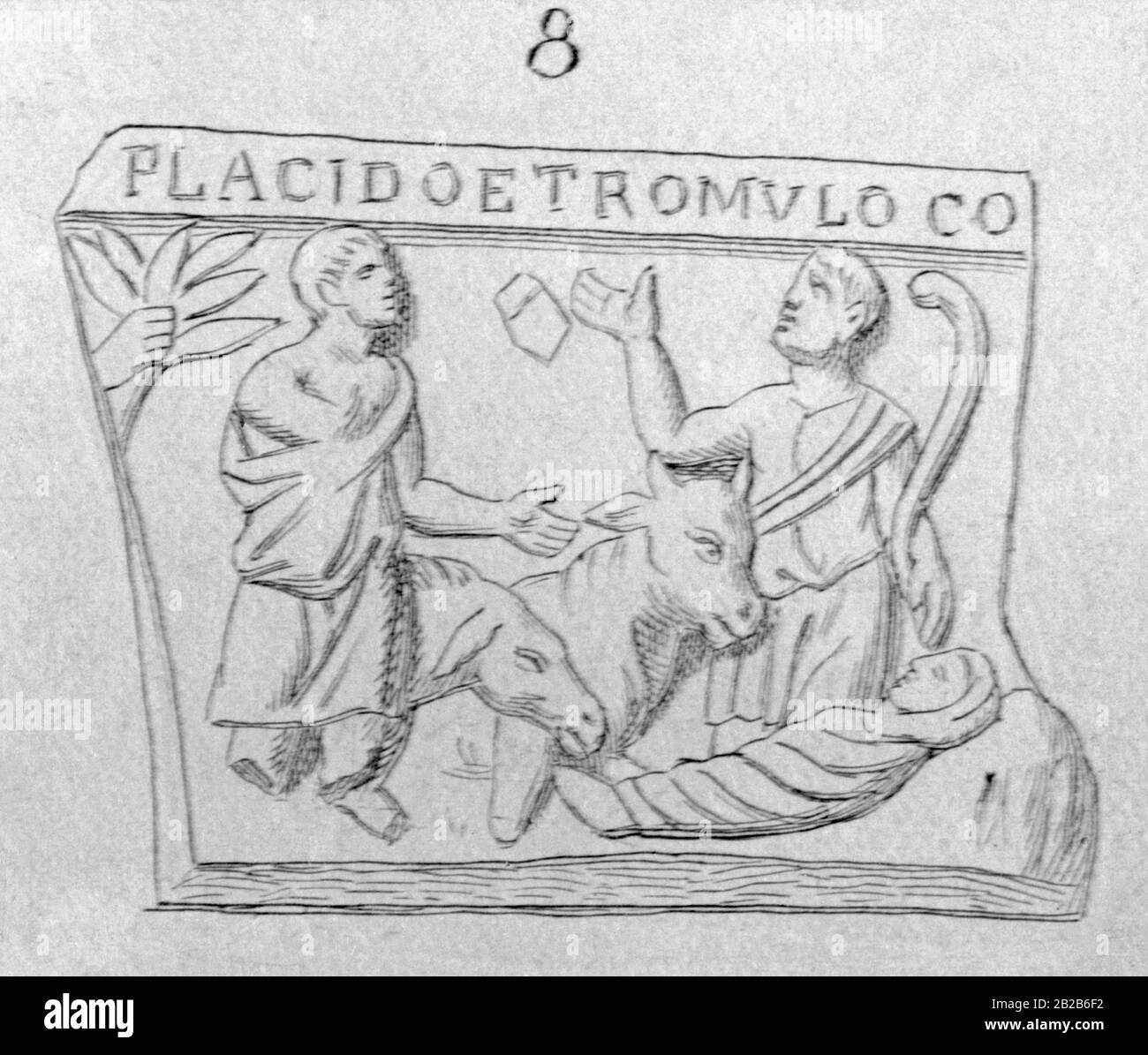 Questo rilievo è tra le prime raffigurazioni conosciute della nascita di Gesù. Fu trovato su un sarcofago durante gli scavi a Spalato in Dalmazia durante il governo della Monarchia austro-ungarica. Foto Stock