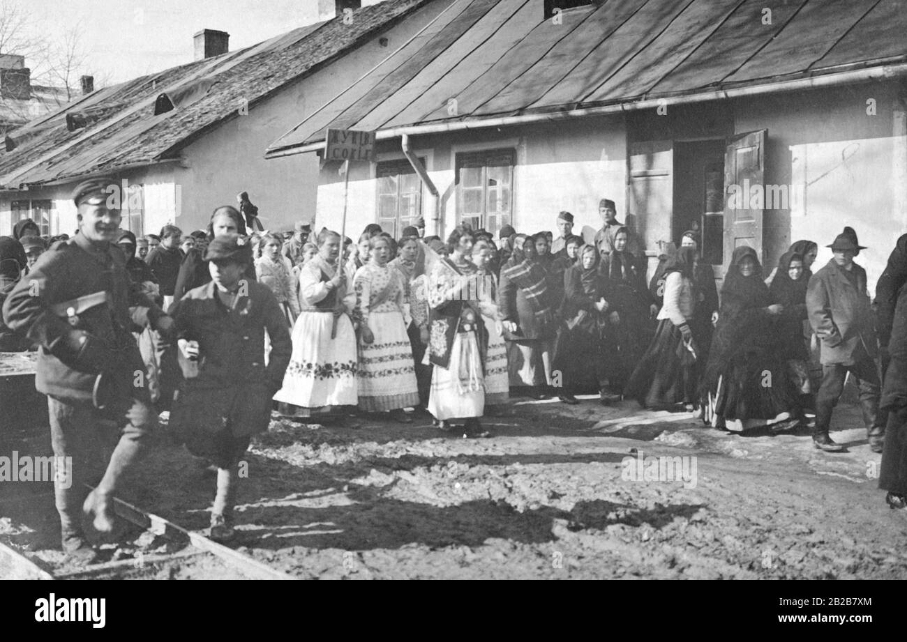 Incontro di ringraziamento del popolo ruteno in occasione della liberazione dell'Ucraina. Foto Stock
