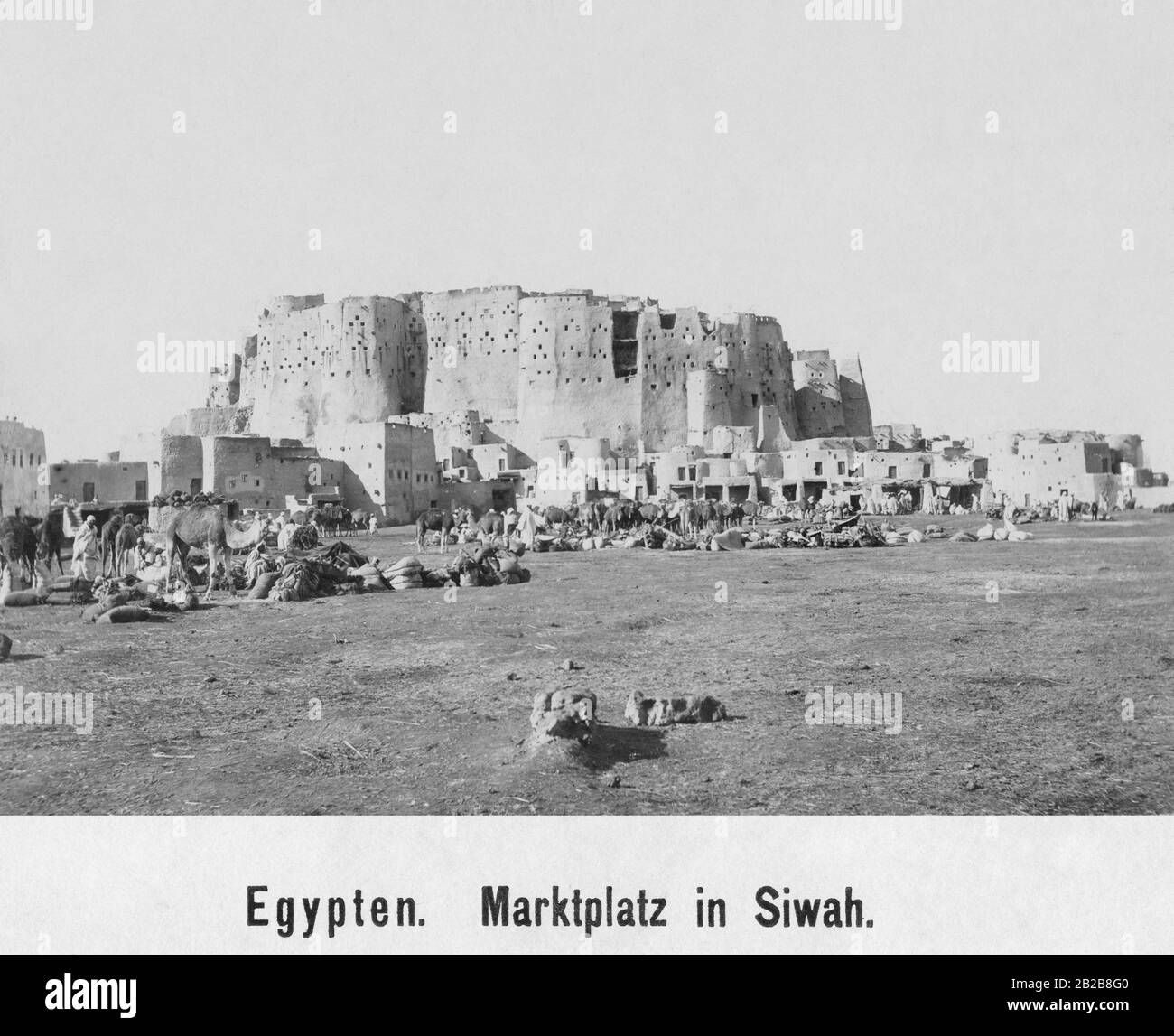 Mercato al di fuori della città oasi di Siwa nel nord-ovest dell'Egitto. Foto Stock