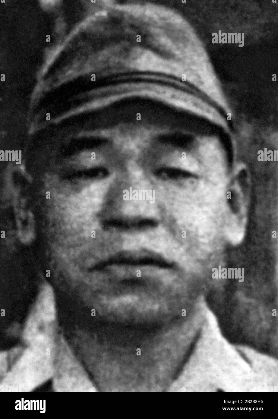 Il pilota giapponese Takahisa Amagai, coinvolto nell'attacco a Pearl Harbor. (Foto non ondulata, circa 1940s) Foto Stock