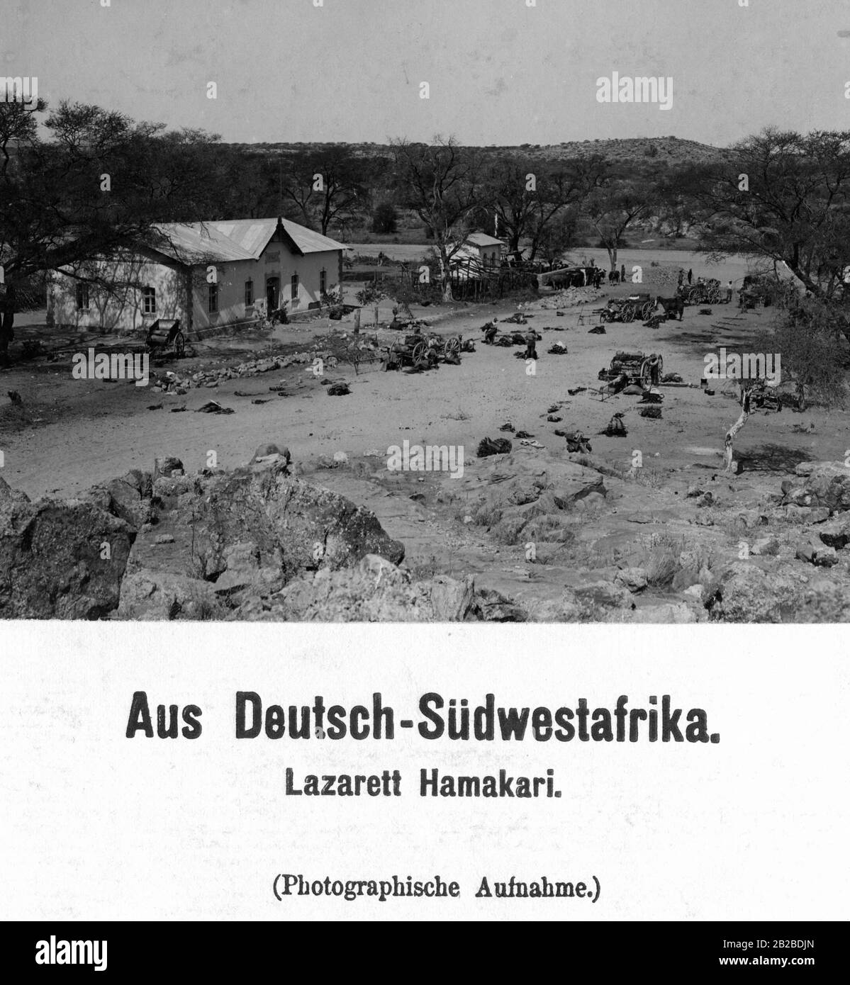 Tedesco Falbay Hamakari In Tedesco Sud Africa Occidentale. Tra il 1904 e il 1905 i soldati tedeschi combatterono la guerra contro i nativi ribelli. Foto Stock