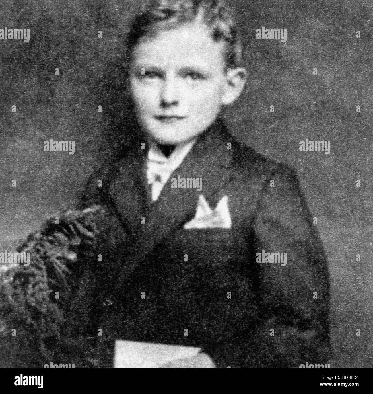 Franz Josef Strauss come bambino. Foto non ondulata, probabilmente a metà 1920s. Foto Stock