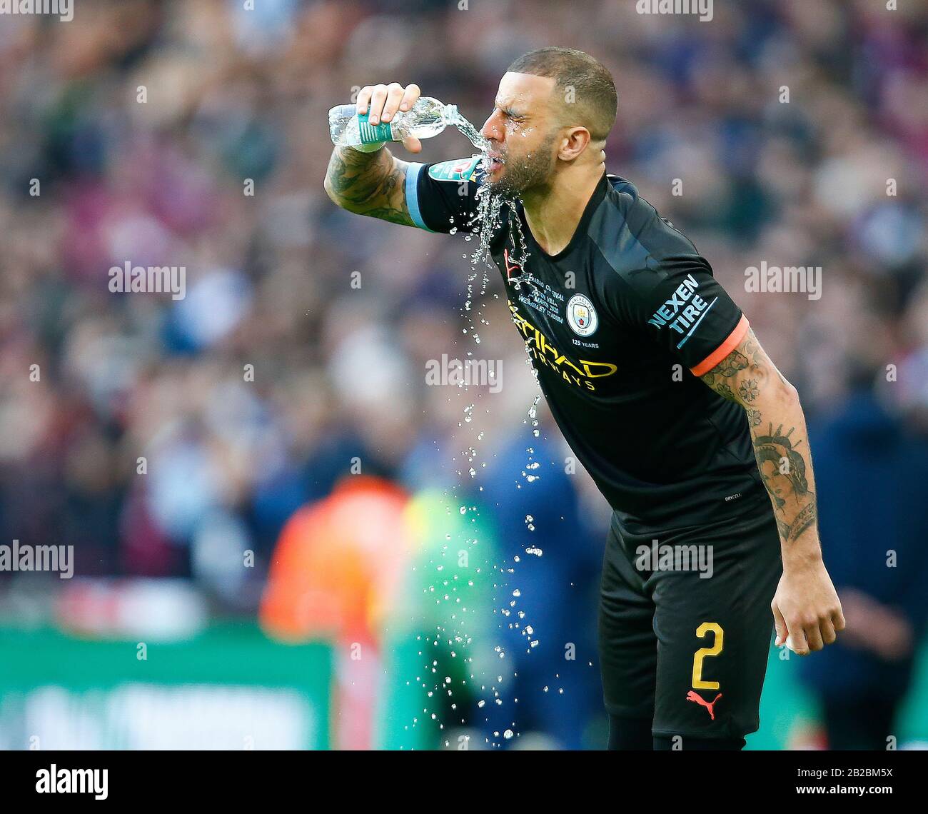 LONDRA, REGNO UNITO. 01 Marzo il Kyle Walker di Manchester City durante la finale della Carabao Cup tra l'Aston Villa e la Manchester City allo Stadio di Wembley, lo Foto Stock