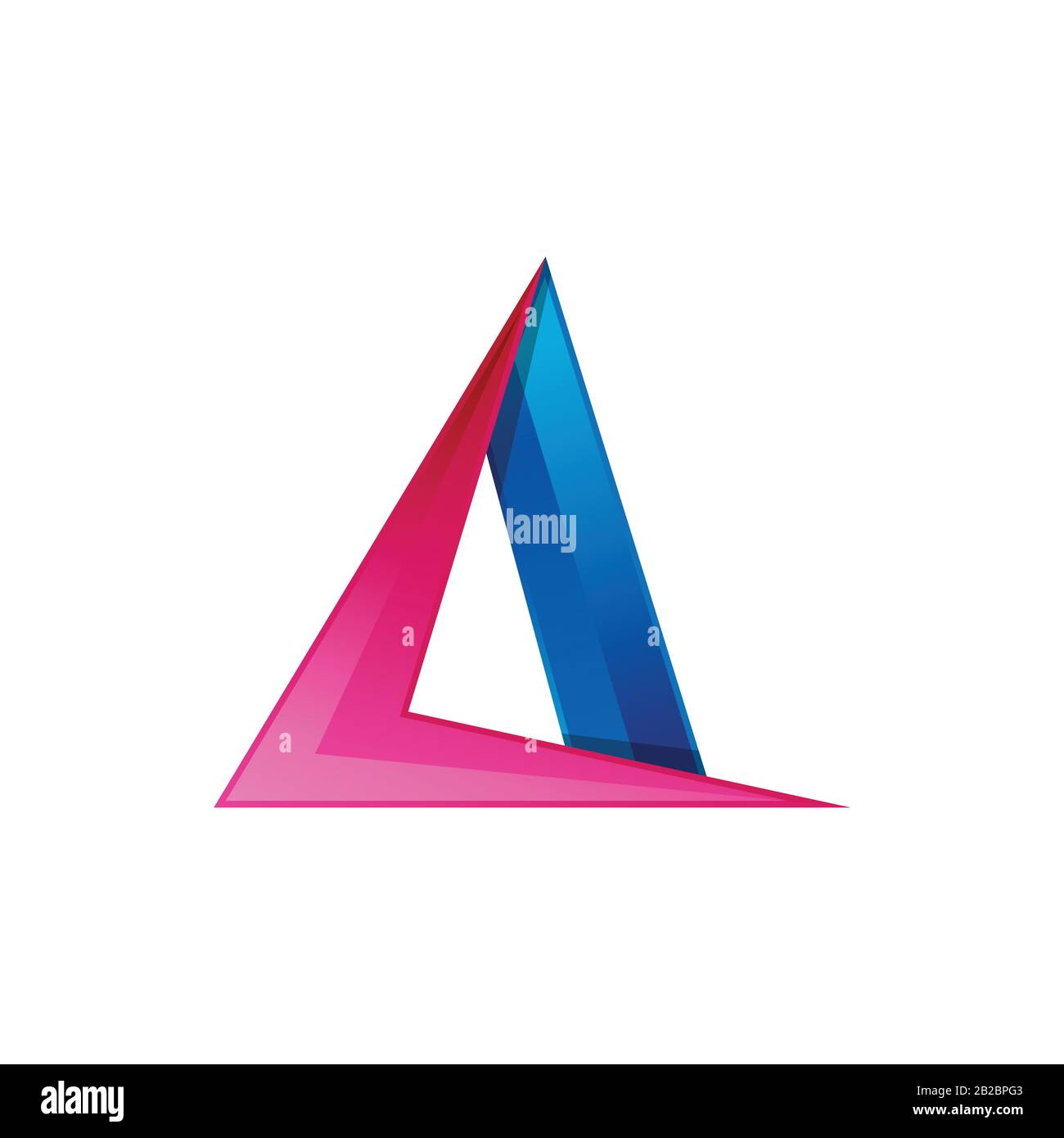 Lettera iniziale un modello di disegno di marchio. Lettera aziendale UN'immagine di design con logo Illustrazione Vettoriale