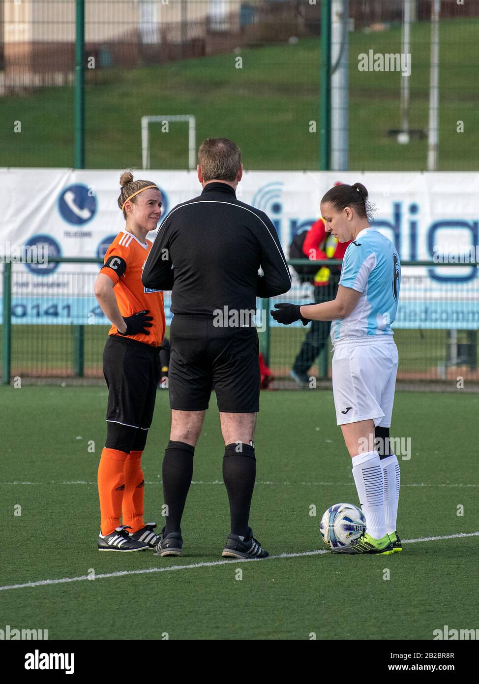 North Lanarkshire, Scozia, Regno Unito. 1st Marzo 2020: Campionato swf South League match tra Gartcairn Womens / Edinburgh Caledonia Women. Foto Stock