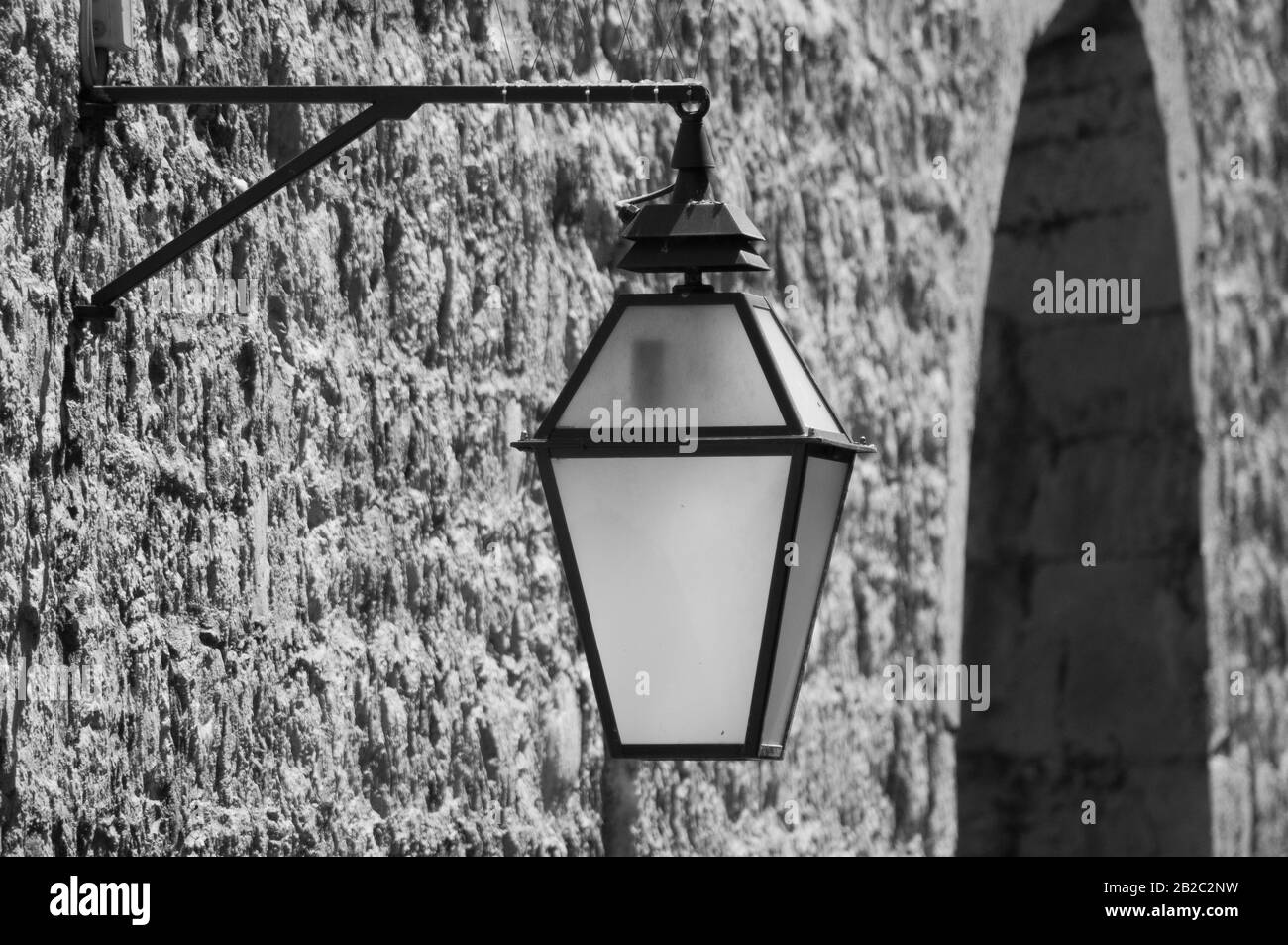 strade lanterna a dubrovnik croazia europa Foto Stock