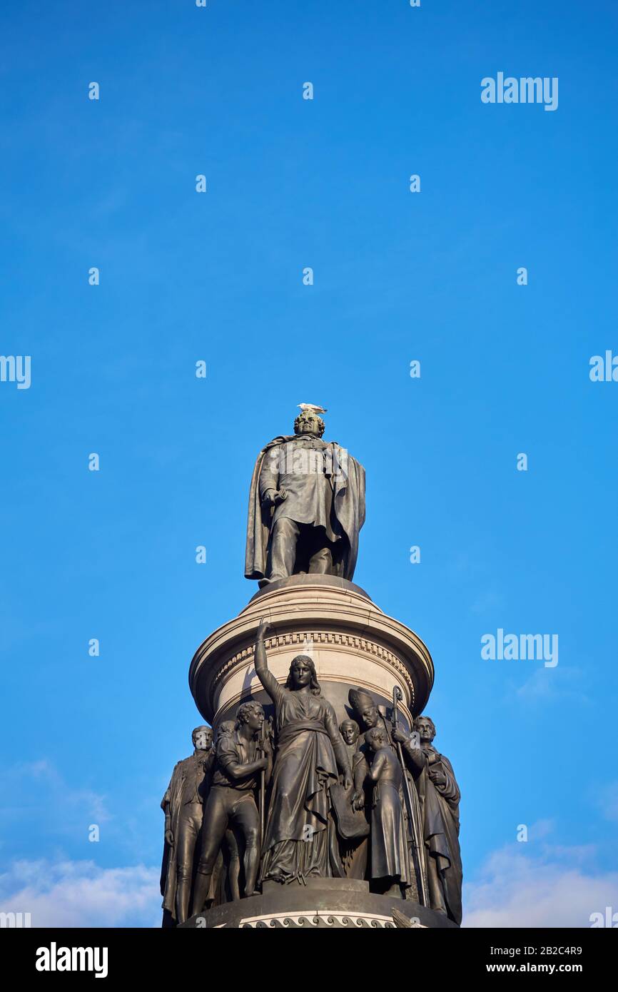 Il monumento Daniel o 'Connell su o'Connell Street, Dublino, Irlanda Foto Stock