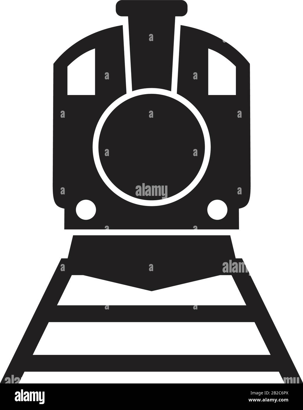 Modello icona treno colore nero modificabile. Icona treno simbolo vettore piatto illustrazione per disegno grafico e web. Illustrazione Vettoriale