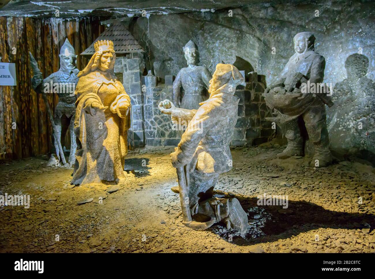 Le Miniere di Sale di Wieliczka scultura Europa Polonia Cracovia UE UNESCO Foto Stock