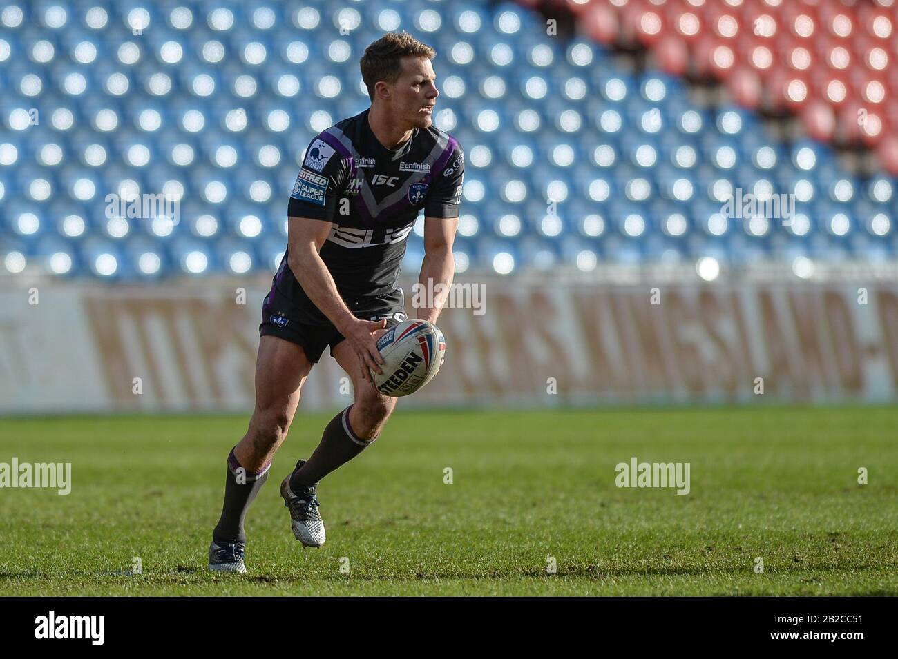 1st Marzo 2020, Aj Bell Stadium, Eccles, Inghilterra; Betfred Super League, Salford Red Devils / Wakefield Trinity : Stand Off Jacob Miller (6) Captain Of Wakefield Trinity Foto Stock