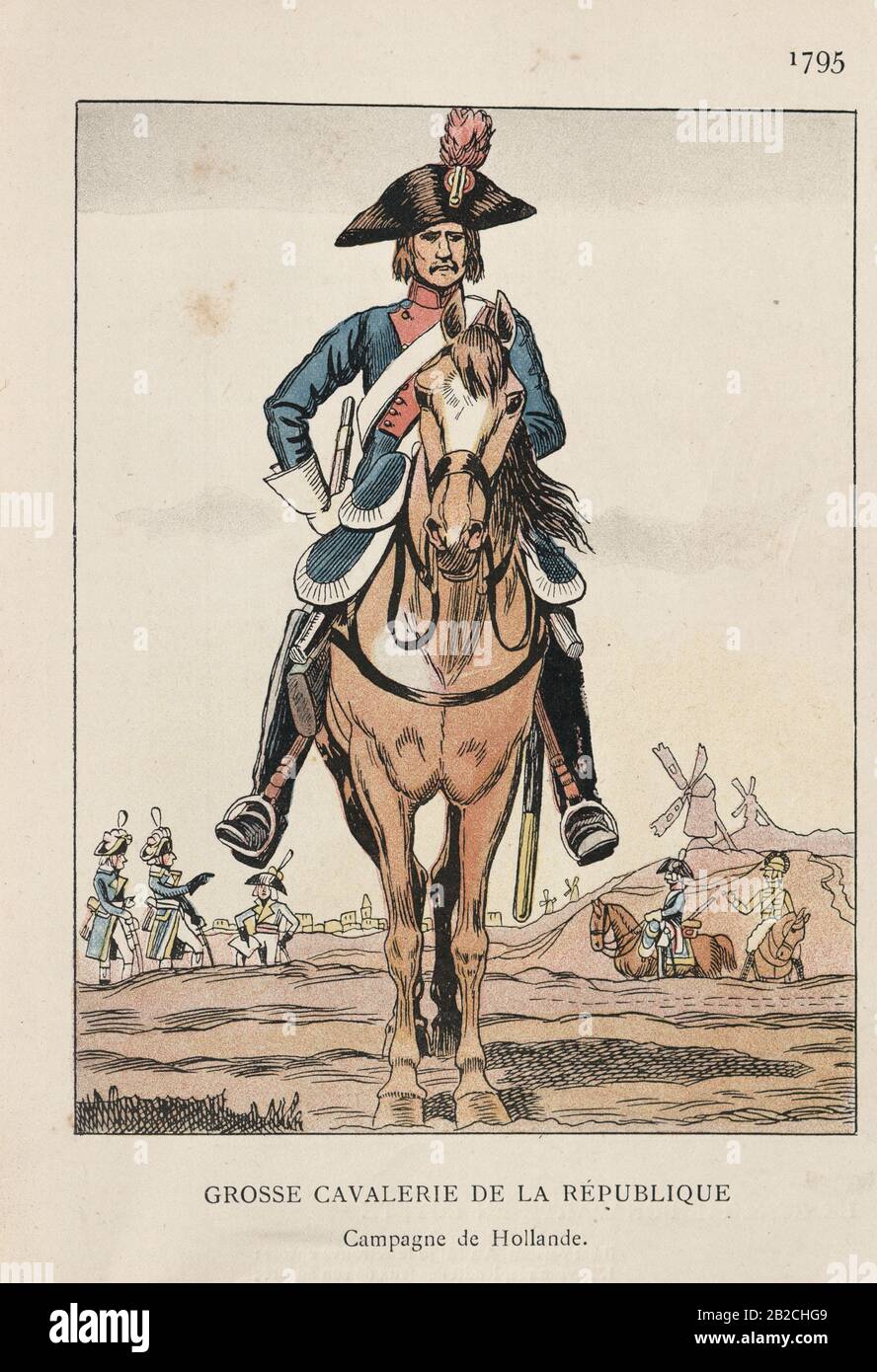 Soldato di cavalleria pesante della Repubblica francese, Guerre rivoluzionarie francesi Foto Stock