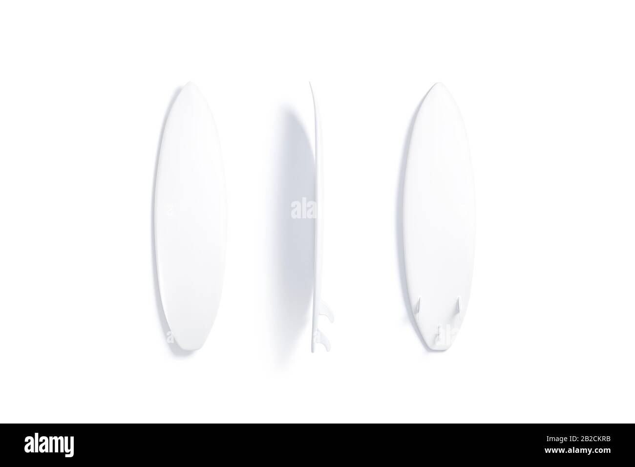 Mockup in legno bianco bianco, vista frontale, posteriore e dall'alto Foto Stock