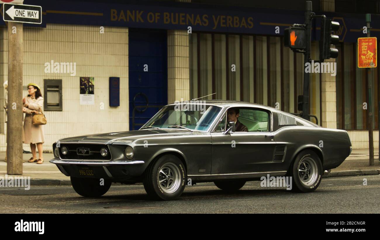 Mustang Fastback su Film Set - Atlante cloud Foto Stock