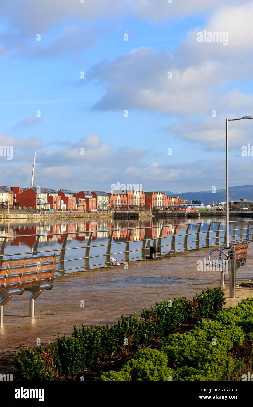 Port Tennant Swansea West Glamorgan Wales Foto Stock