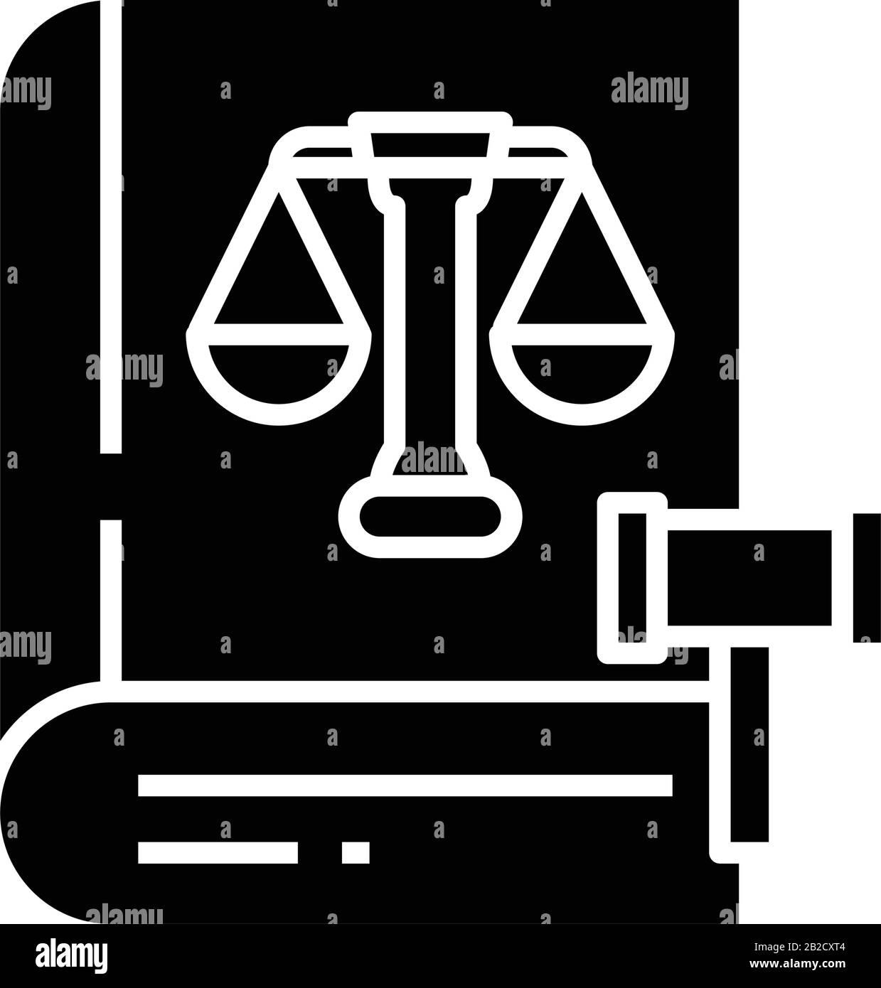 Icona nera della legislazione, illustrazione concettuale, simbolo piatto vettoriale, simbolo glifo. Illustrazione Vettoriale