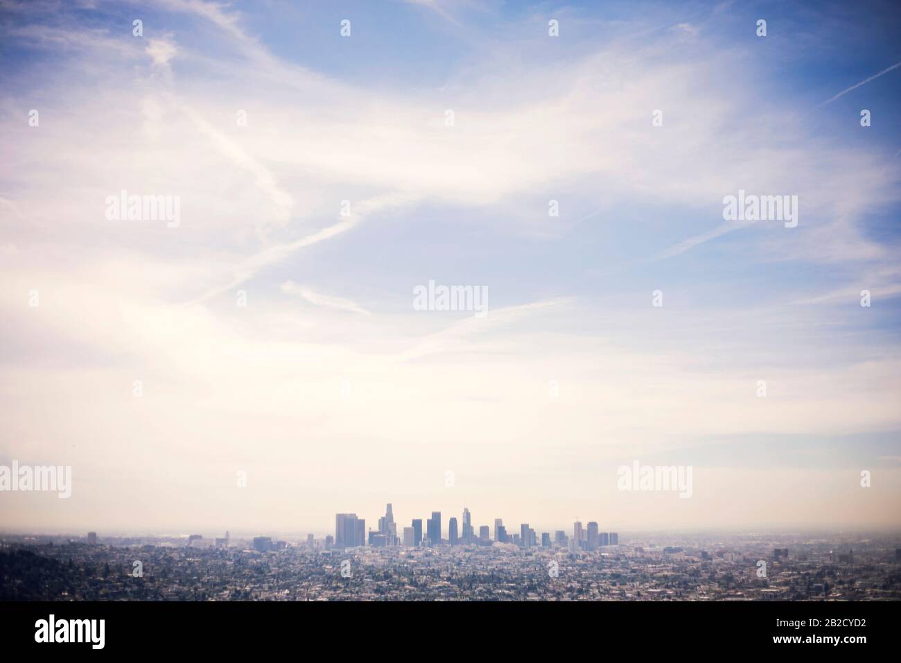 Vista dello skyline di Los Angeles, California, Stati Uniti. Foto Stock