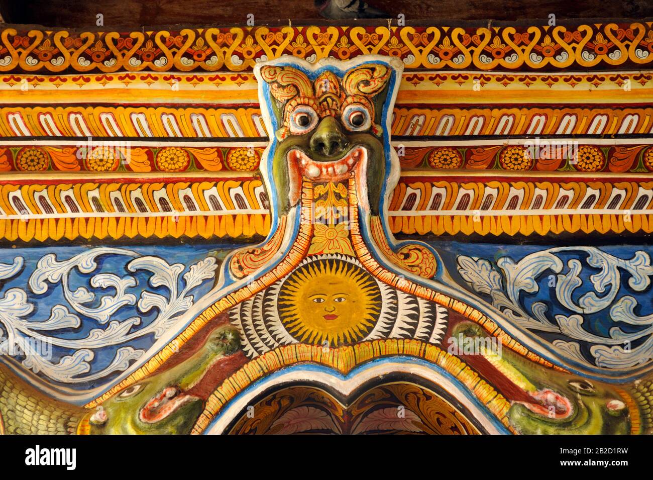 Sri Lanka, Kandy, Vishnu tempio devale dettaglio Foto Stock