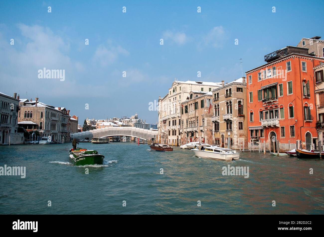 Vista panoramica durante l'inverno, Isola di Venezia, Veneto, Italia Foto Stock