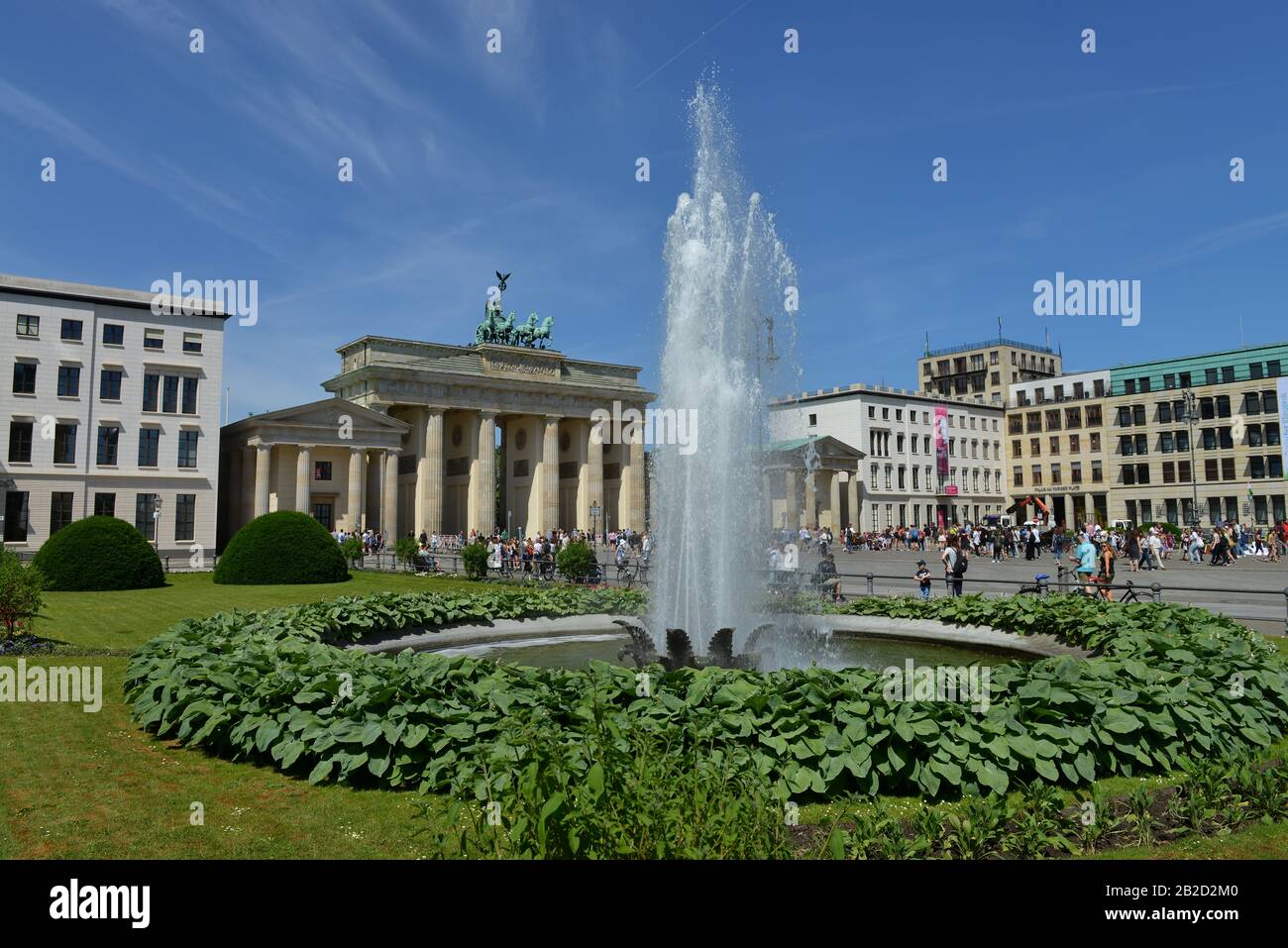 Brandenburger Tor, Pariser Platz, nel quartiere Mitte di Berlino, Deutschland Foto Stock