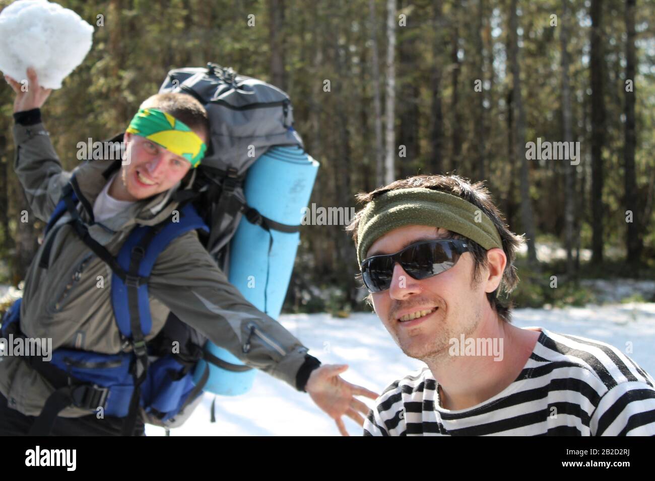 Aprile 2017 - Syktyvkar Komi Repubblica Russia. Escursione. Foto Stock