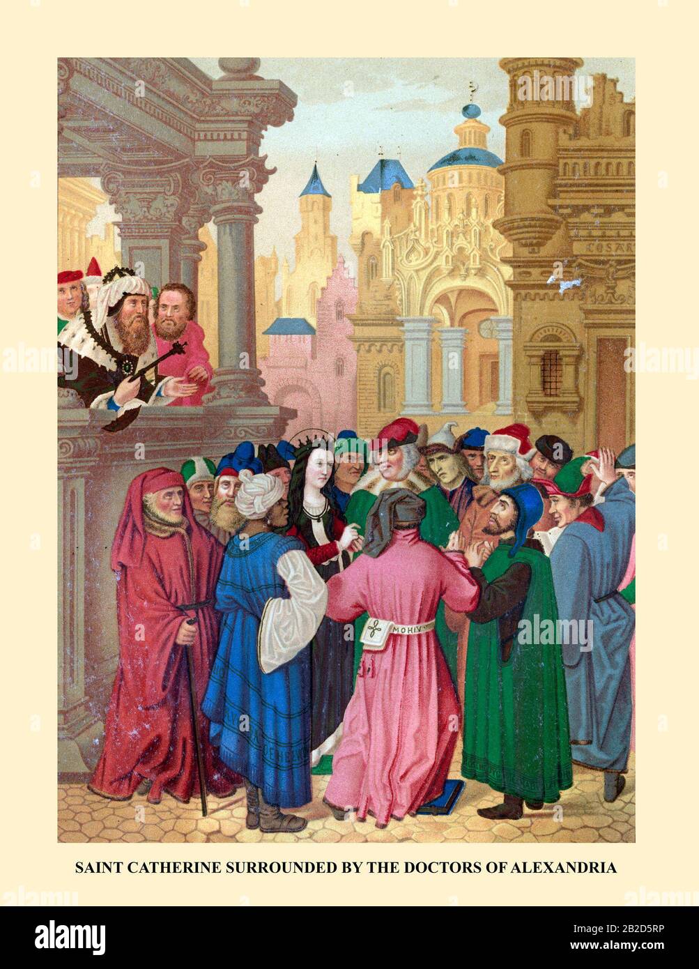 Santa Caterina Circondata dai Medici Foto Stock