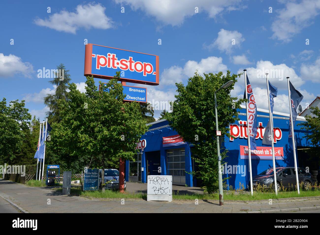 Pit Stop, Johannisthaler Chaussee, Gropiusstadt, Neukoelln, Berlino, Deutschland Foto Stock