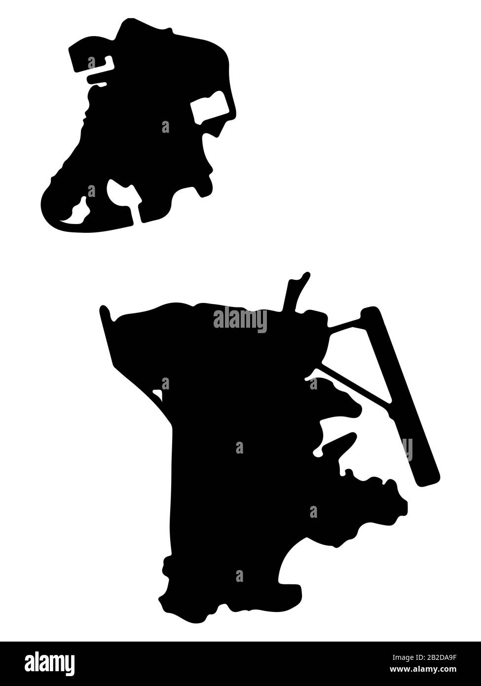 Macao mappa silhouette illustrazione vettoriale eps 10 Illustrazione Vettoriale