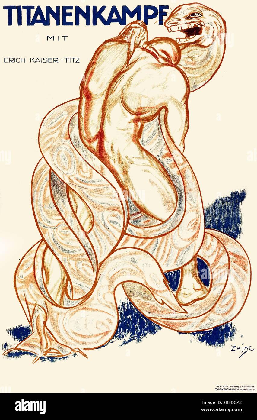Titanenkampf Foto Stock