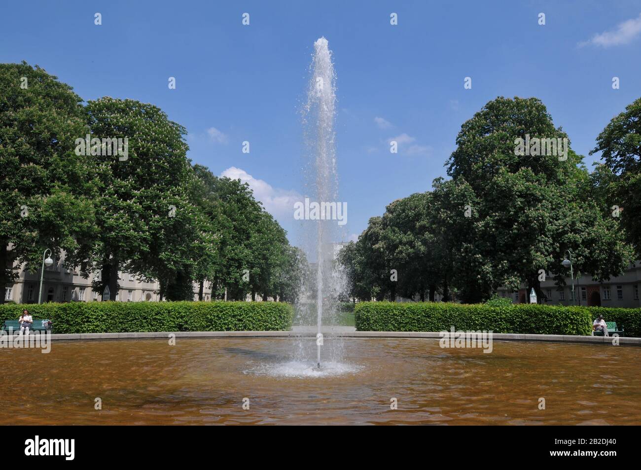 Springbrunnen, Ceciliengaerten, Friedenau, Berlino, Deutschland Foto Stock