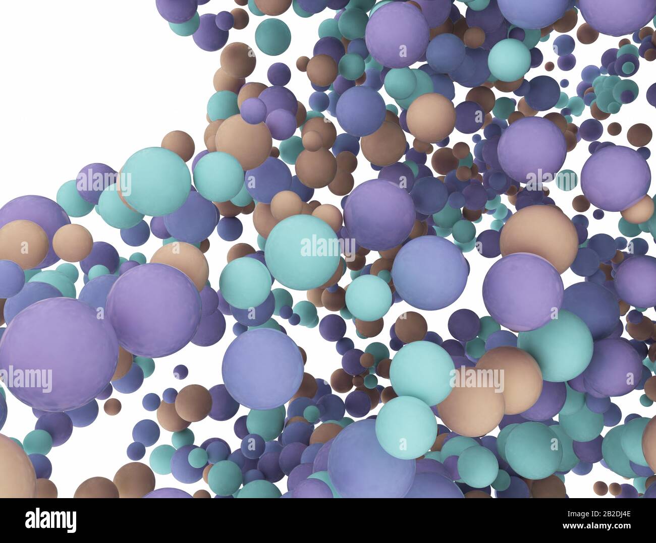 immagine di rendering 3d di palline colorate. Sfondo astratto e sfondo Foto Stock