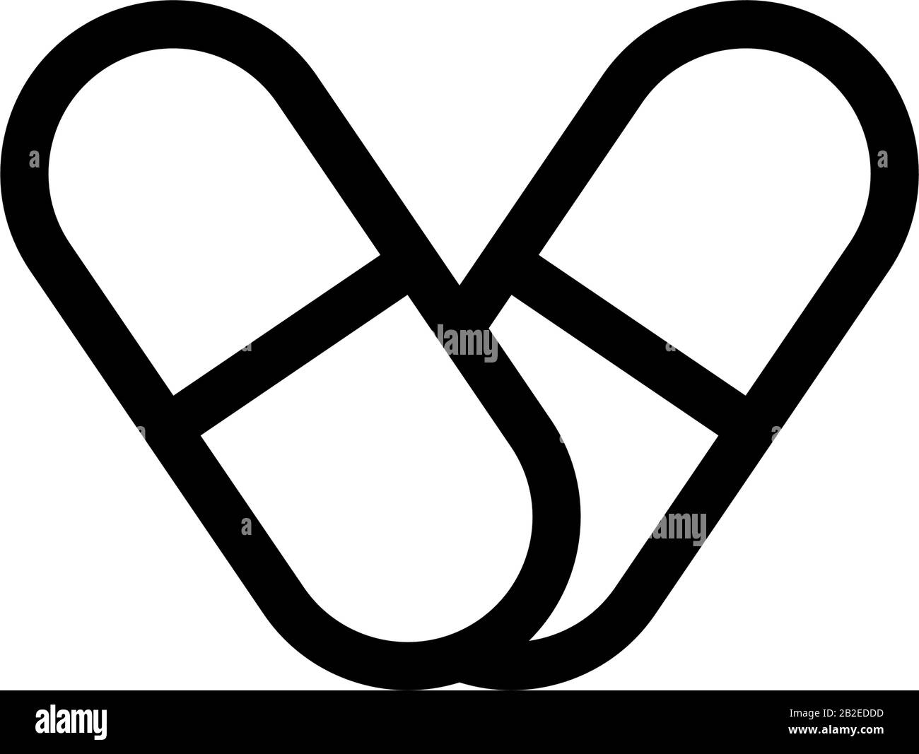 Modello vettoriale di disegno icona capsula Illustrazione Vettoriale