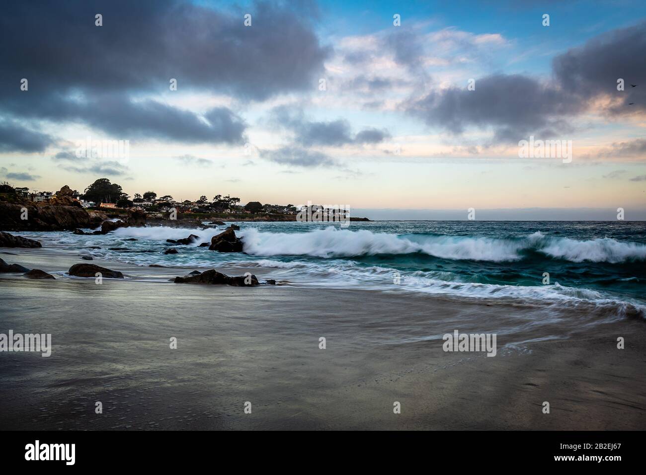Monterey Bay Sunrise Foto Stock