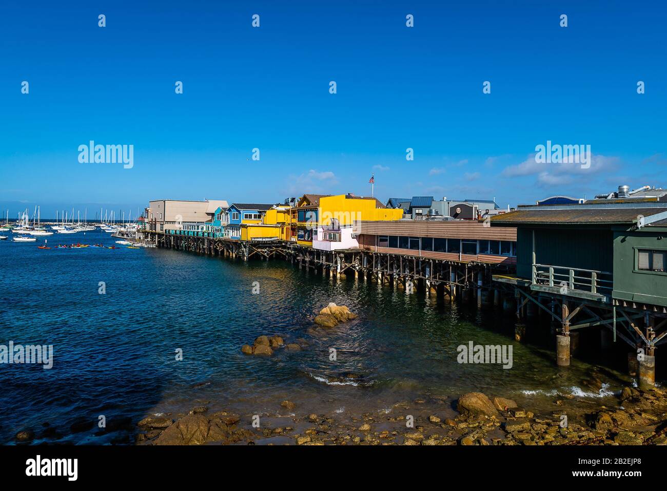 Old Fisherman'S Wharf, Porto Di Monterey Foto Stock
