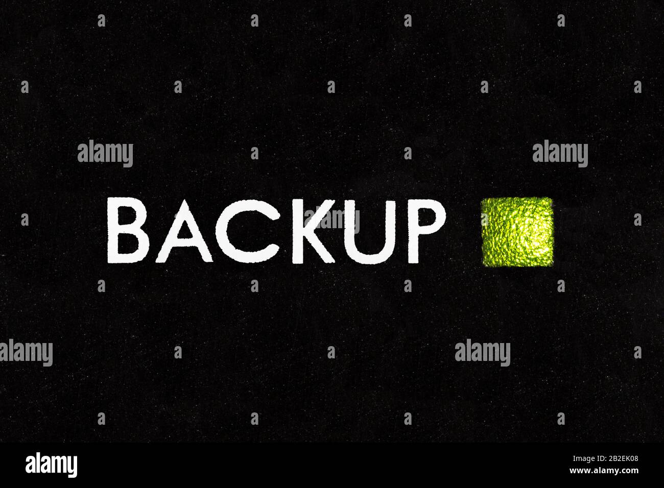 Fotografia macro della spia di backup dei dati del calcolatore. Foto Stock