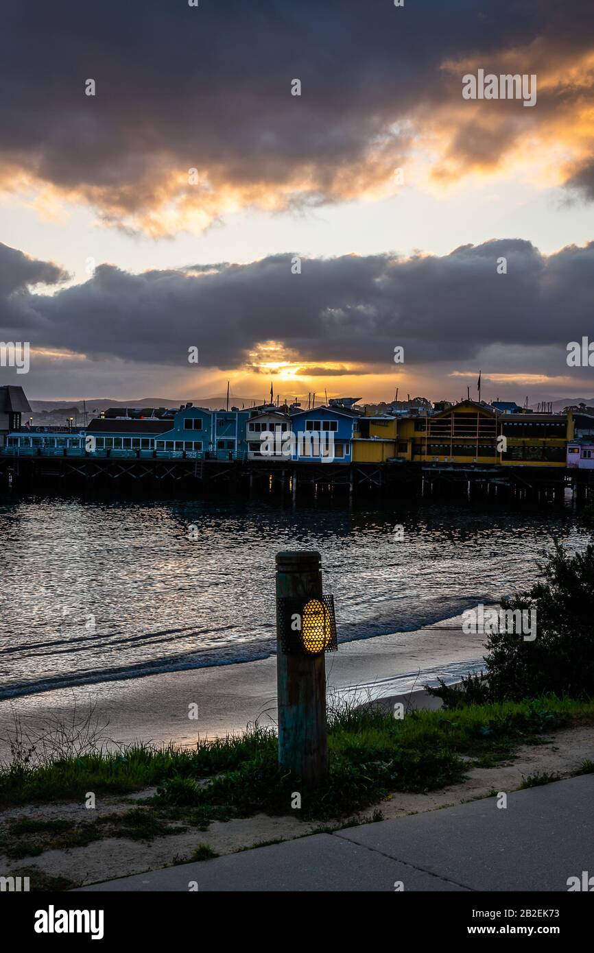 Old Fisherman'S Wharf, Porto Di Monterey Foto Stock