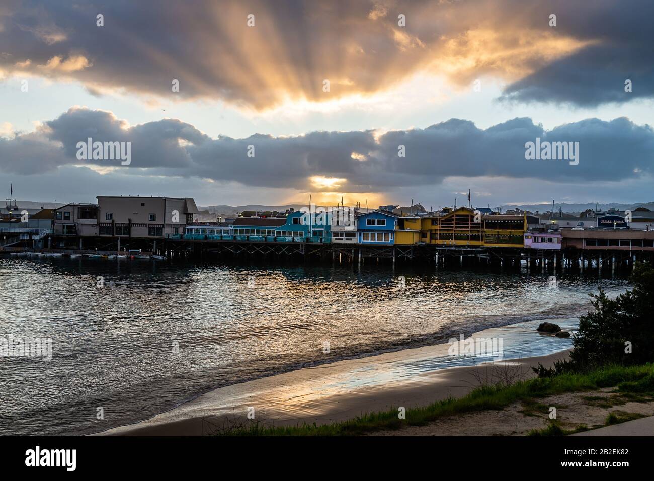 Old Fisherman'S Wharf, Porto Di Monterey Foto Stock