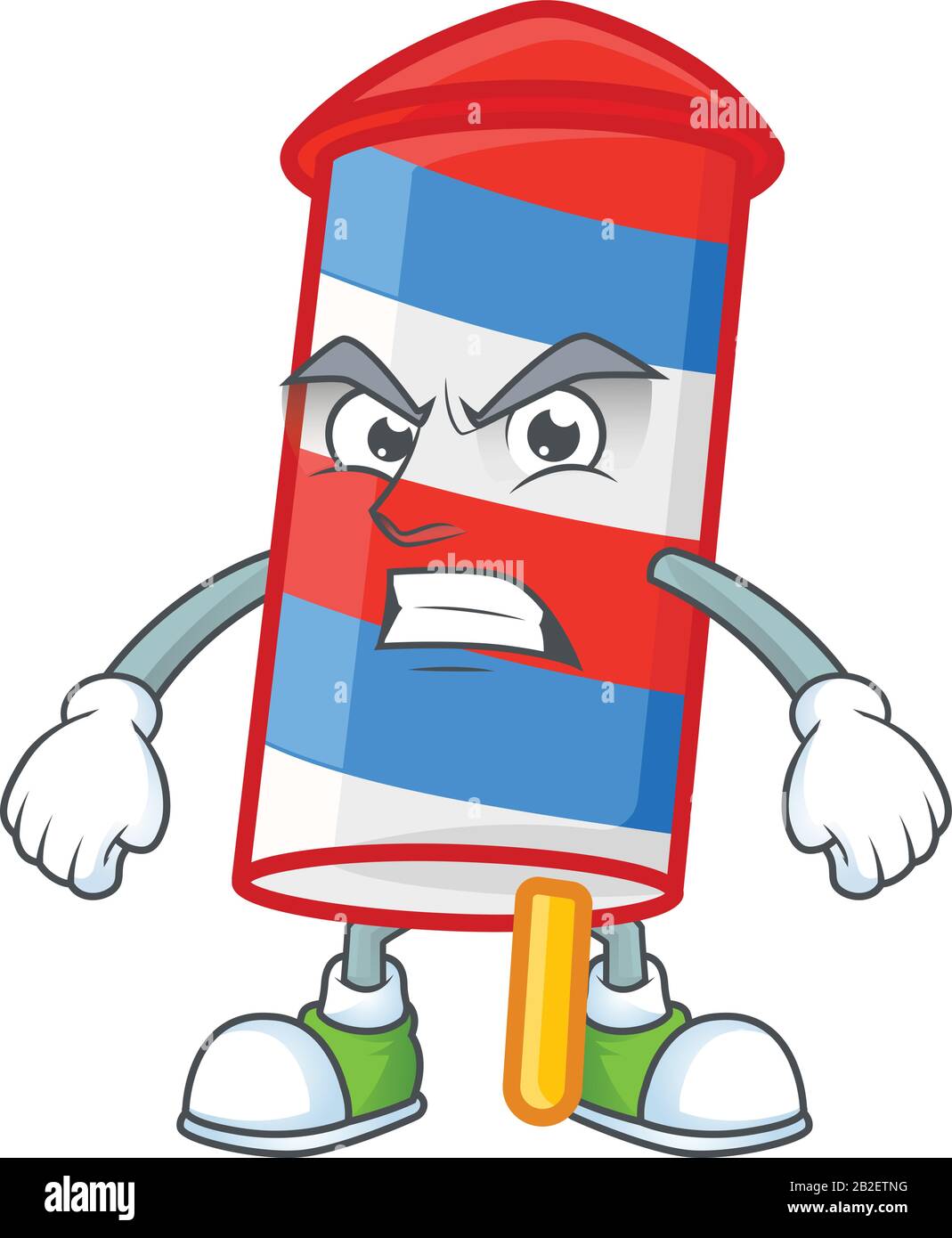 Personaggio dei cartoni animati di Rocket USA si rigetta con faccia  arrabbiata Immagine e Vettoriale - Alamy