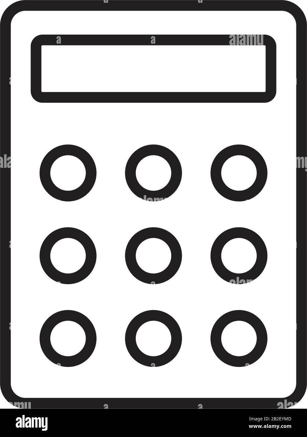 Icona calcolatrice colore nero modificabile. Icona calcolatrice immagine vettoriale piatta per la progettazione grafica e web. Illustrazione Vettoriale