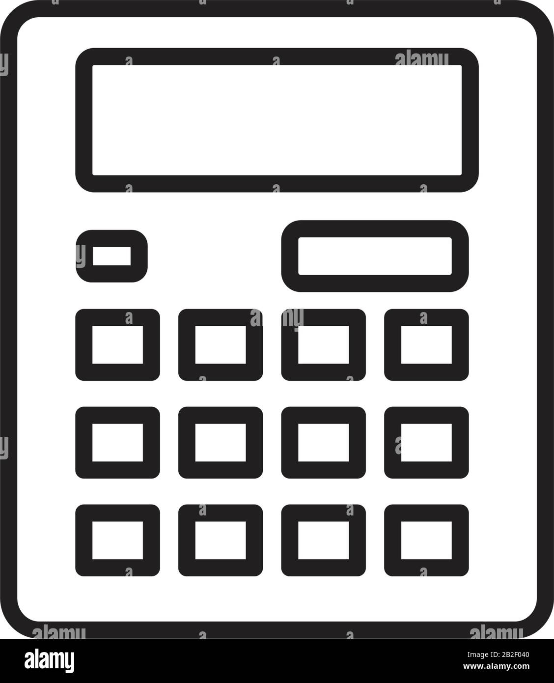 Icona calcolatrice colore nero modificabile. Icona calcolatrice immagine vettoriale piatta per la progettazione grafica e web. Illustrazione Vettoriale