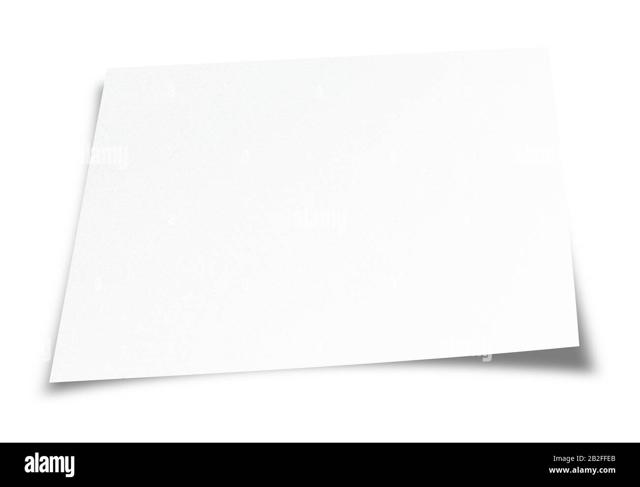 Foglio di carta bianca - isolato su bianco Foto Stock